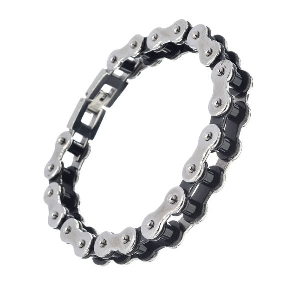 Motorradkette Edelstahl Bi-Color 5-22,5x1,3x0,8/68g