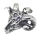 Stainless Steel Pendant - Rams Head with Star of David Stainless Steel 34 mm