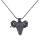 Stainless Steel Pendant - Rams Head with Star of David - PVD-Black - 34 mm