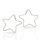 925 Silver Earrings Creole - Star 45mm