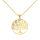 Edelstahlanhänger – Lebensbaum - PVD-Gold