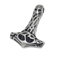 Stainless Steel Pendant - Thors Hammer ‘Inga’ - 41 mm - Simple