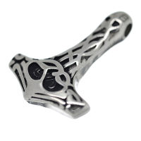 Stainless Steel Pendant - Thors Hammer ‘Inga’ - 41 mm - Simple
