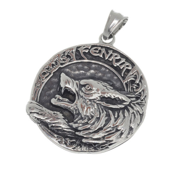 Stainless Steel Pendant - Fenrir - Steel