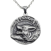 Stainless Steel Pendant - Fenrir - Steel