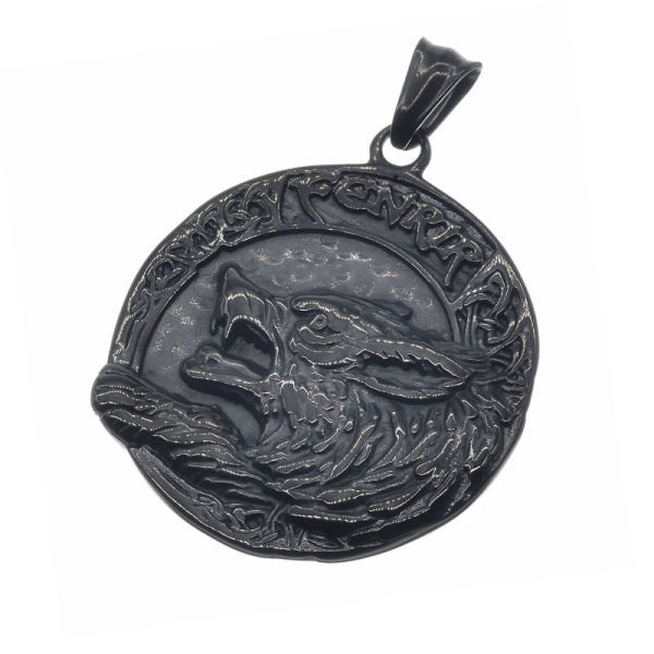 Stainless Steel Pendant - Fenrir - PVD-Black