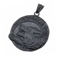 Stainless Steel Pendant - Fenrir - PVD-Black