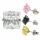 Stainless Steel Stud Earrings - Square with Cubic Zirconia