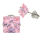 Stainless Steel Stud Earrings - Square with Cubic...