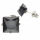 Stainless Steel Stud Earrings - Square with Cubic...