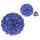 Edelstahlohrstecker - Glitzerkugel Dunkel Blau-8mm