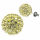 Edelstahlohrstecker - Glitzerkugel Gelb-12mm