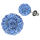Edelstahlohrstecker - Glitzerkugel Hell Blau-8mm