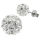 Edelstahlohrstecker - Glitzerkugel Weiß-6mm