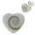 Silver Earrings - Shivas Eye in Heart Shape - 6 mm