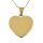 Stainless steel pendant engraving blank heart shape PVD-Gold-21 mm-2 mm-Glossy / Glossy