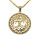 Edelstahlanhänger - Lebensbaum (gewölbt) - PVD-Gold