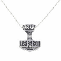 Edelstahlanhänger - Thors Hammer Mjölnir - Stahl