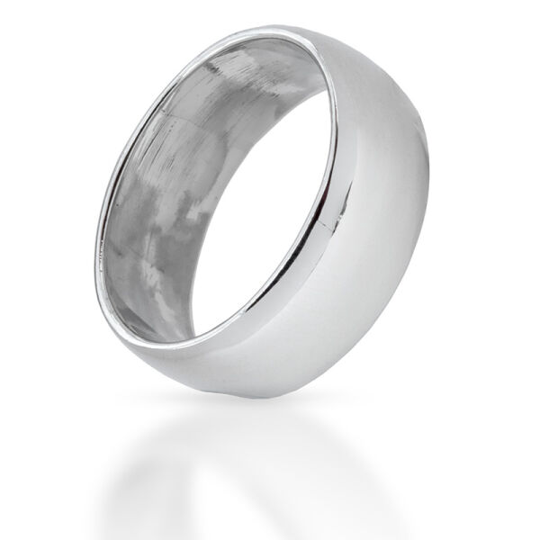 925 Sterling Silver Ring - 8 mm polished and cambered - 66 (21,0 Ø) 11,4 US