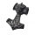 Stainless steel pendant - Thors hammer with skull -...