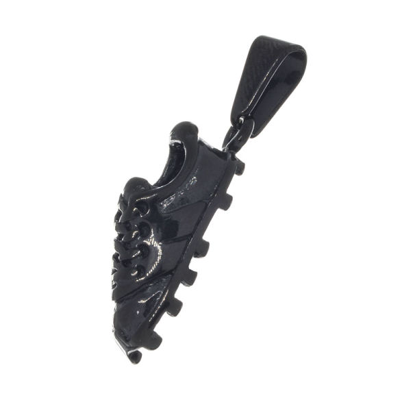 Stainless Steel Pendant - Football Shoe - PVD-Black