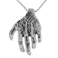 Stainless Steel Pendant - Hand of Death - Bicolor (Steel/PVD-Black)