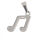 Stainless Steel Pendant - Note - Steel
