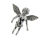 Stainless Steel Pendant - Angel with Stones - Steel