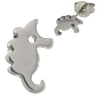 Stainless Steel Stud Earrings - Seahorse