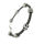 Leather strap with stainless steel elements Brown