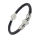 Lederarmband mit Magnetverschluss - 2 Glitzerkugeln