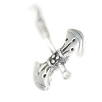 925 Sterling Silver Pendant - Battle Axe