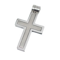 Edelstahlanhänger - Kreuz in Kreuz - Stahl