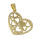 Stainless Steel Pendant - Heart with Crystals