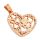 Stainless Steel Pendant - Heart with Crystals