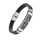Vinyl Stainless Steel Bracelet - Cross - Steel/PVD-Black