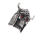 Wikinger Totenkopf - rote Glassteine - poliert 58 (18,5...