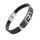 Vinyl Stainless Steel Bracelet - Cross - Steel/PVD-Black