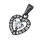 Stainless Steel Pendant - Heart with Stones
