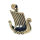 Bronze Pendant - Viking Ship - 19 mm