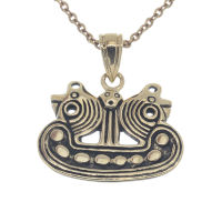 Bronze Pendant - Viking Ship - 22 mm