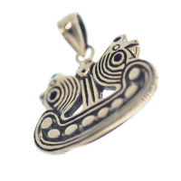 Bronze Pendant - Viking Ship - 22 mm