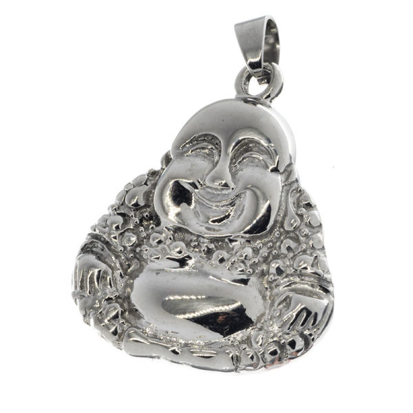 Edelstahlanhänger - Lachender Buddha