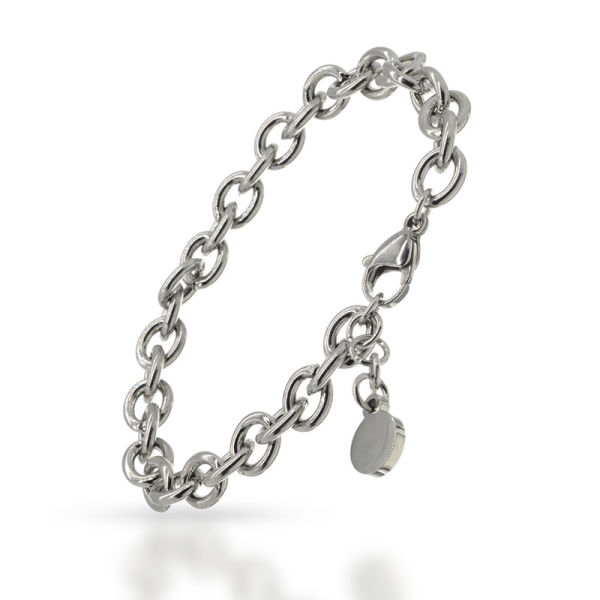 Stainless Steel Bracelet with Plaque