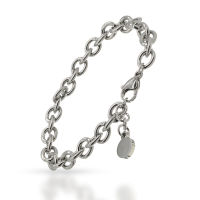 Stainless Steel Bracelet with Plaque