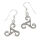 925 Sterling Silver Earrings - Celtic Triskele 14 mm