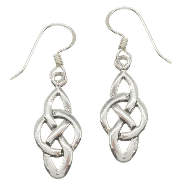 925 Sterling Silberohrringe - Keltik Trinity Knoten 21 mm