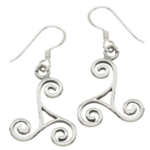 Ohrhänger 925er Sterling Silber-Triskele 14 mm