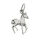 925 Sterling Silber Anhänger Pferd