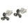 Silver ear studs - Triskele 6 mm